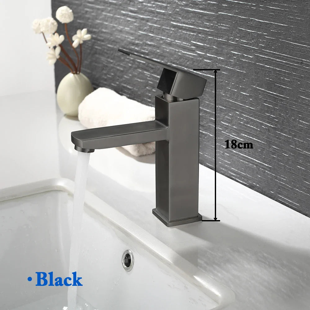 Bathroom Faucets Hot and Cold Mixer Faucets Vanity Bathroom Kitchen Deck Mounted Bathroom Sink Faucets（hose not include）