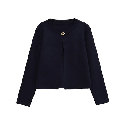 Casual Knitted Cardigans Women Elegant V-neck Loose Long Sleeve Sweaters 2025 Spring All-match Street Lady Outwear Lady Tops