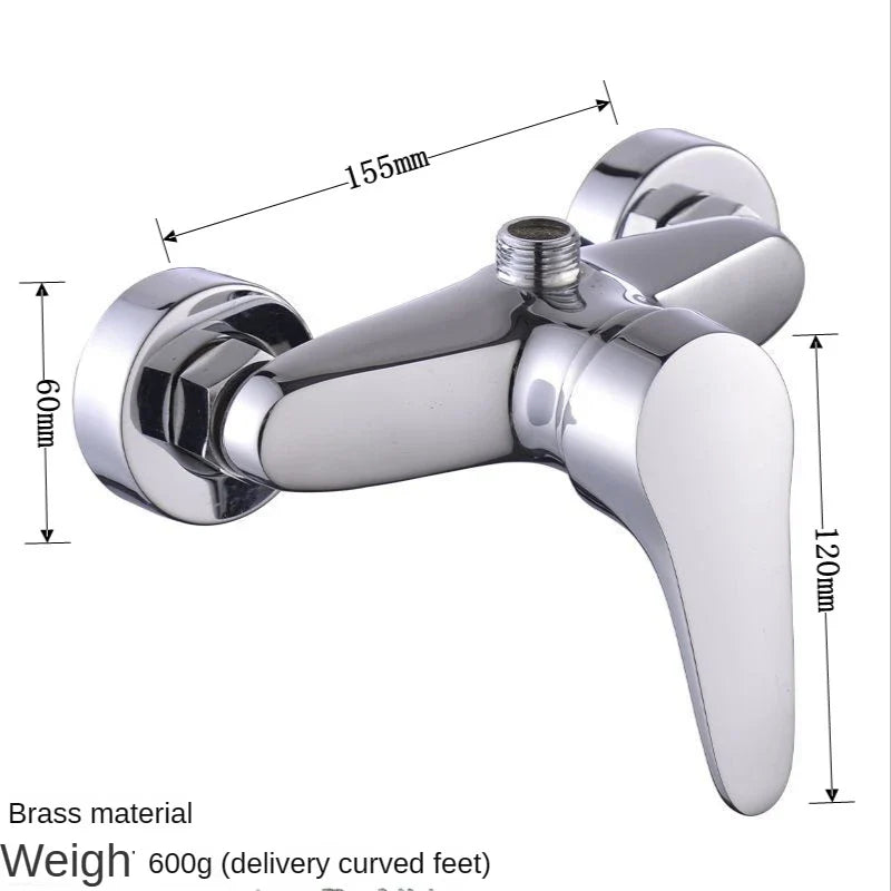Brass Shower Faucet Mixer Valve Set with Shower Head and Hidden Switch for Bathroom Hot and Cold Water Tap  Bath
