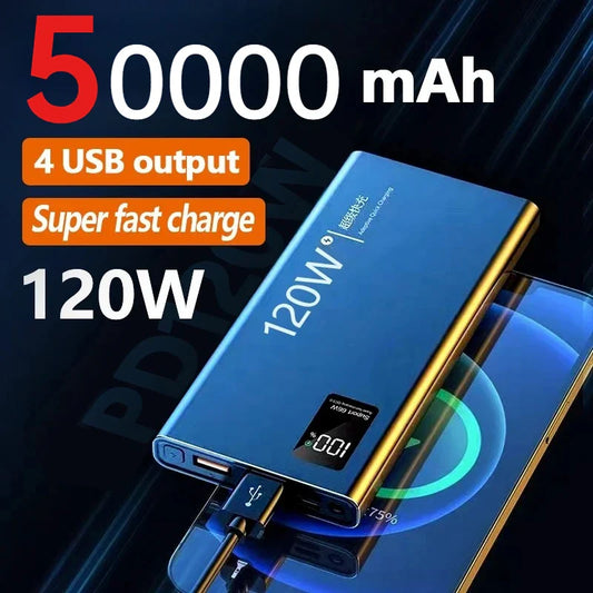 3C Certified 80000mAh 120W Super Fast Charge Power Bank Digital Display Portable for iPhone Xiaomi Fast Delivery