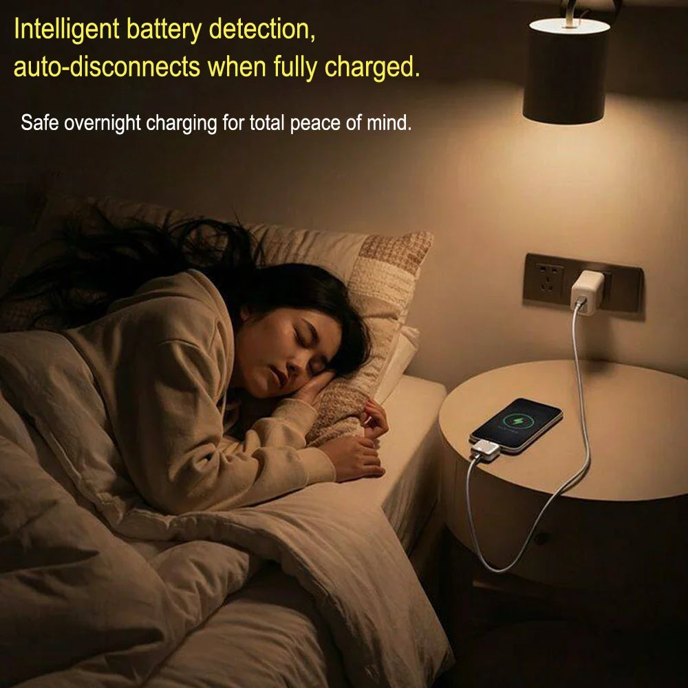1pcs  Power Bank with Separate Charger Plug,Fast Charging Portable Charger with Built-in Cable,Intelligent Battery Detection