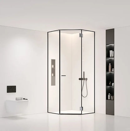 2Pcs 304 Stainless Steel Shower Enclosure Door Hinge 90 135 180 Degrees Rose Gold Matte Black Mirror Antique Bronze White