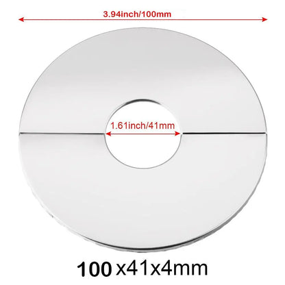 1Pc Stainless Steel Shower Kitchen Faucet Decorative Cover Wall Flange Self-Adhesive Pipe Wall Covers Bathroom Accessories New