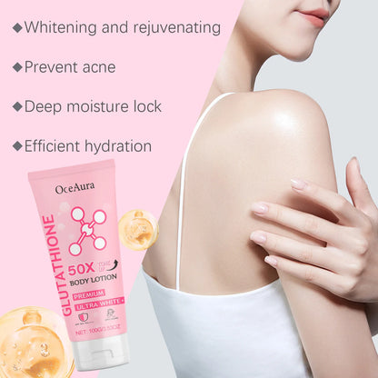 100G Glutathione Body Cream Daily Moisturizing Nourishing Brightening Tone Lasting Fragrance Improve Dullness Smooth Body Lotion