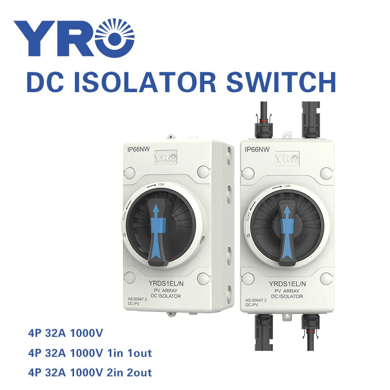 DC Isolator switch 4P 32A 1000V PV switch IP66  for Solar energy system inverter Outdoor Waterproof IP66 With TUV CE