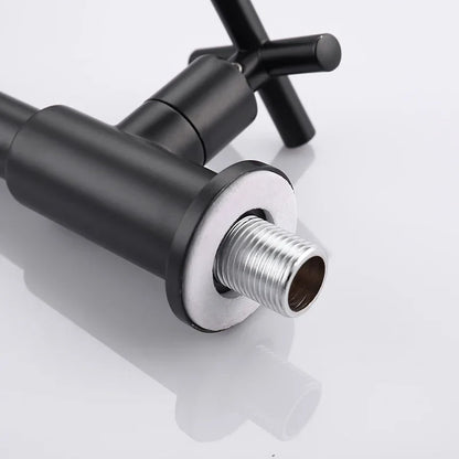 Bathroom Wall Mounted Long Mop Pool Faucet Single Cold Brass Basin Faucet Balcony Wash Basin Tap Black Brushed Gold Water Taps