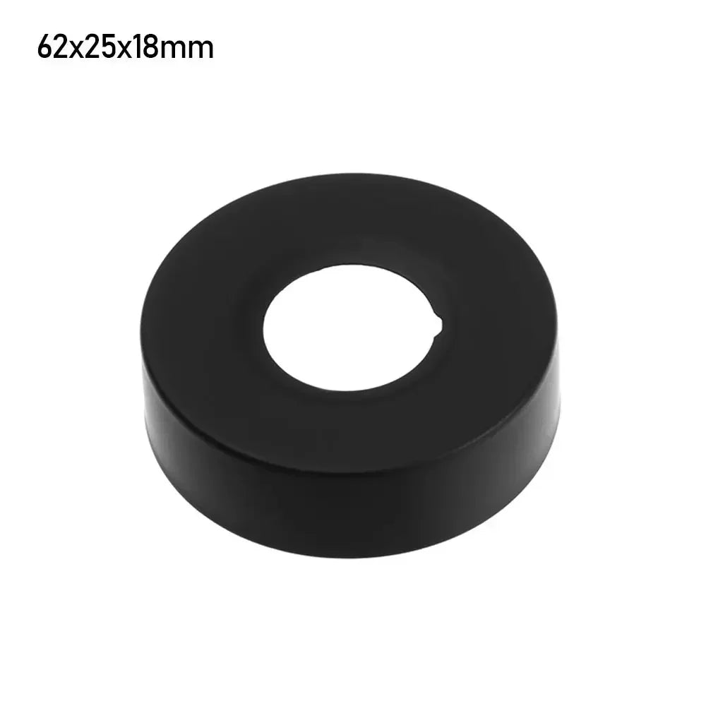 Black Shower Faucet Decorative Cover Chrome Finish Stainless Steel Wall Flange Water Pipe Wall Covers Bathroom Faucet Accessory
