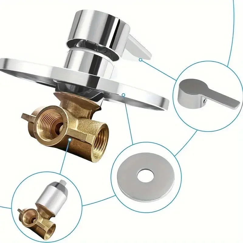 Bathroom Wall Mounted Hot And Cold Water Mixing Valve Body Faucet Solid Brass Black Single Handle Concealed Shower Faucet Mixer