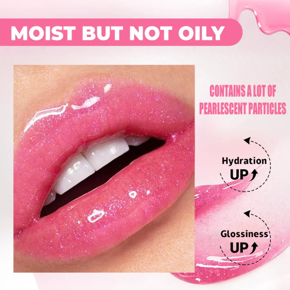 Crystal Mirror Water Lip Gloss Moisturizing and Ultra Moisturizing High Gloss Lip Gloss Long lasting Moisturizing Lip Makeup