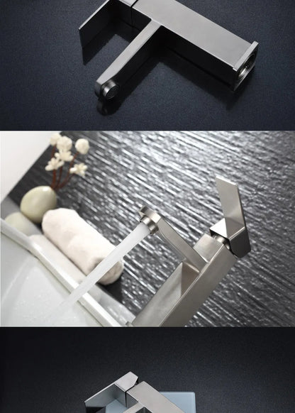 Bathroom Faucets Hot and Cold Mixer Faucets Vanity Bathroom Kitchen Deck Mounted Bathroom Sink Faucets（hose not include）