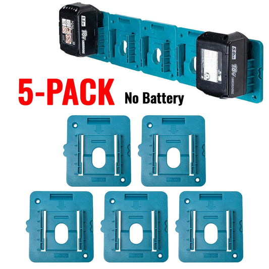 5PCS Battery Holder for Makita 18V Li-ion Battery Tools Machine Holder Storage Rack Wall Mount for BL1860 BL1850(No Battery)