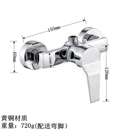 Brass Shower Faucet Mixer Valve Set with Shower Head and Hidden Switch for Bathroom Hot and Cold Water Tap  Bath