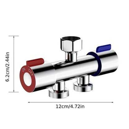 Double Handle Stainless Steel Cold Water Faucet for Bathroom And Washing Machine - Dual Control Kitchen Sink Tap