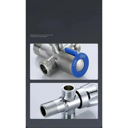 Bathroom Connector for Toilet Basin Water Heater G1/2 Stainless Steel Angle Valve Thread Triangle Valve Hot and Cold Water Valve