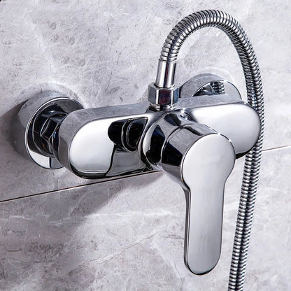 Brass Shower Faucet Mixer Valve Set with Shower Head and Hidden Switch for Bathroom Hot and Cold Water Tap  Bath