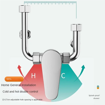 A69efor Electric Water Heater Bathroom Shower Hot Cold Water Faucet Fittings Mixing Valve