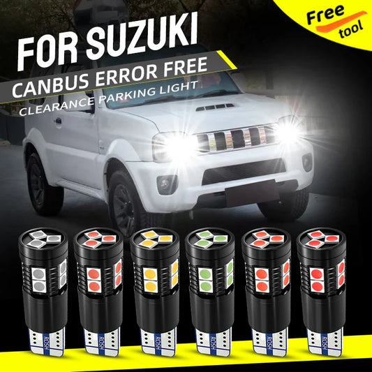 2×T10 W5W LED Clearance Parking Side Marker Lights Bulbs No Error For Suzuki Alto Baleno Celerio Grand Vitara Ignis 1/2/3 Jimny