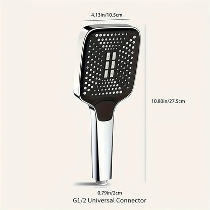 Adjustable Shower Head 4 Mode Rainfall Shower Large Flow Showerhead High Pressure Water Saving Shower Mixer Bathroom Accessories