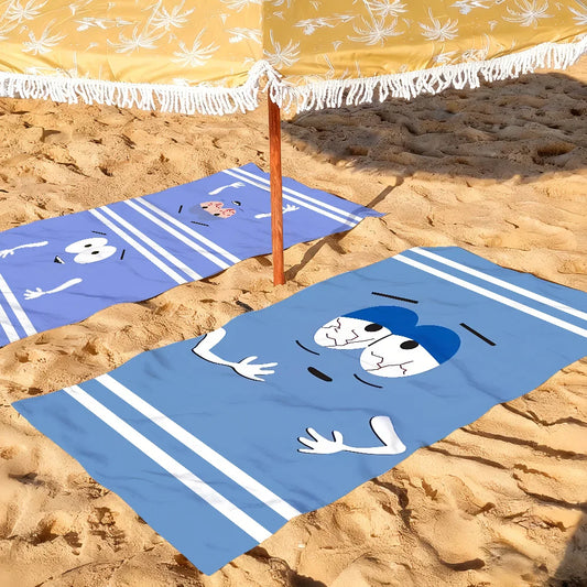 Cartoon T-Towelie-S Cute Towel Quick Dry Soft Yoga Swimming Fitness Mountain Climbing Large Beach Towels