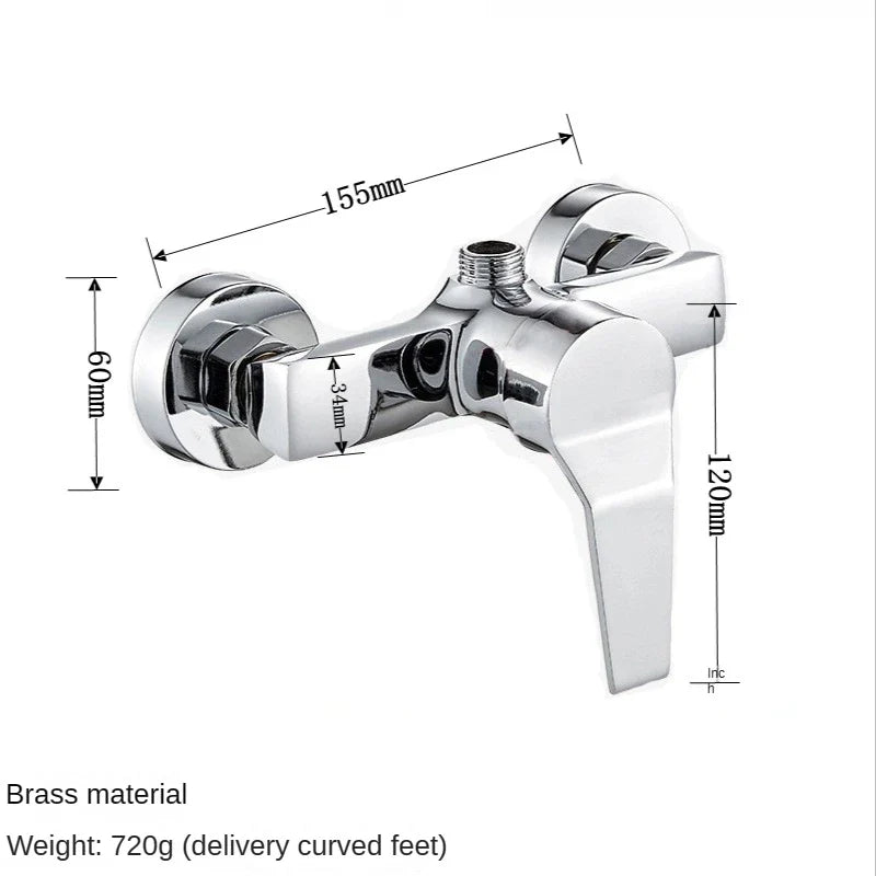Brass Shower Faucet Mixer Valve Set with Shower Head and Hidden Switch for Bathroom Hot and Cold Water Tap  Bath