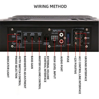 10-inch car subwoofer, 600-watt high-power aluminum alloy speaker, under-seat bass unit modification, ultra-thin amplifying subw