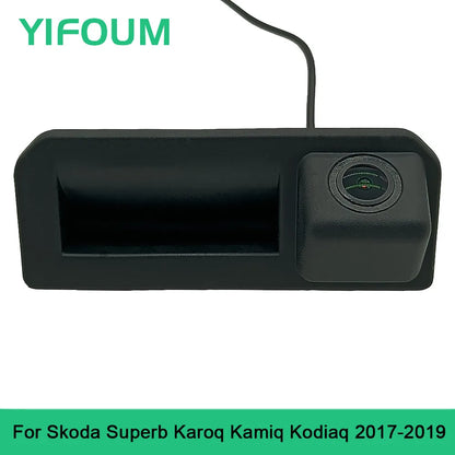 Car Trunk Handle Rear View Reverse Camera For Audi Q2 Q3 Q5 A5 Skoda Kodiaq VW Bora Jetta T-Cross Polo Passat Tharu Tayron