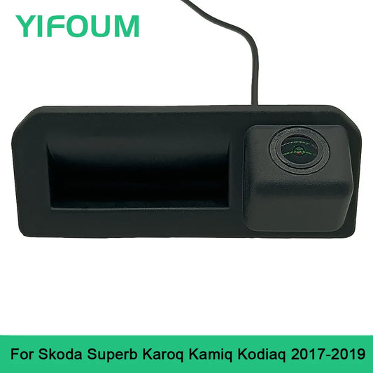 Car Trunk Handle Rear View Reverse Camera For Audi Q2 Q3 Q5 A5 Skoda Kodiaq VW Bora Jetta T-Cross Polo Passat Tharu Tayron