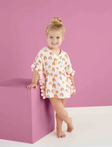 TODDLER RAINBOW COVER-UP