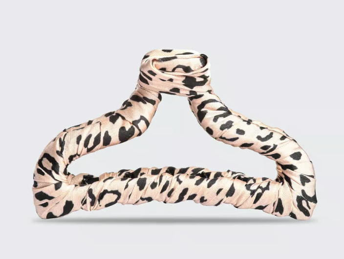 Satin Wrapped Claw Clip - Leopard