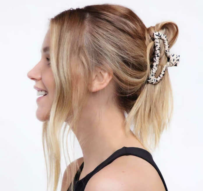 Satin Wrapped Claw Clip - Leopard