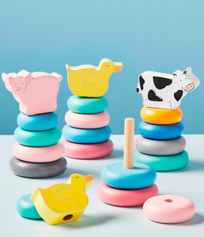FARM WOOD STACKING TOY