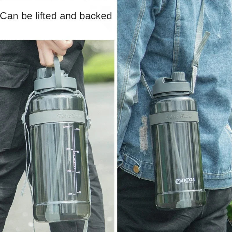 0.7/1/ 2/3L Large Capacity Sports Water Bottle Portable Debris Water Cup With Straw Outdoor Camping Picnic Climbing Water Bottle