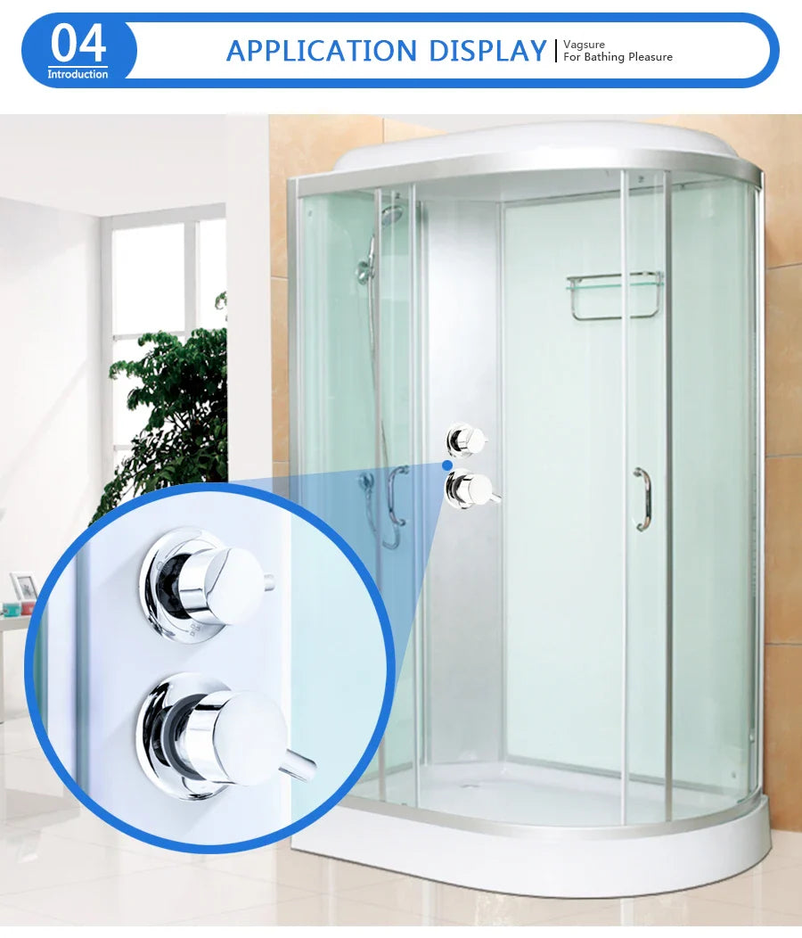 2/3/4/5 Ways Water Outlet Screw Thread Center Distance 10cm  Mixing Valve Brass Bathroom Shower Mixer Faucet Tap Cabin