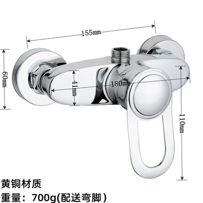 Brass Shower Faucet Mixer Valve Set with Shower Head and Hidden Switch for Bathroom Hot and Cold Water Tap  Bath