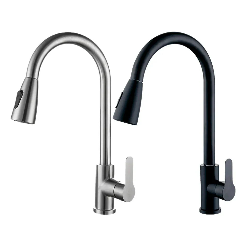 2025New Modern Stainless Steel 360° Rotating Telescopic Faucet Stainles Steel Is More Durable Kitchen Sink Bathroom Basin Faucet