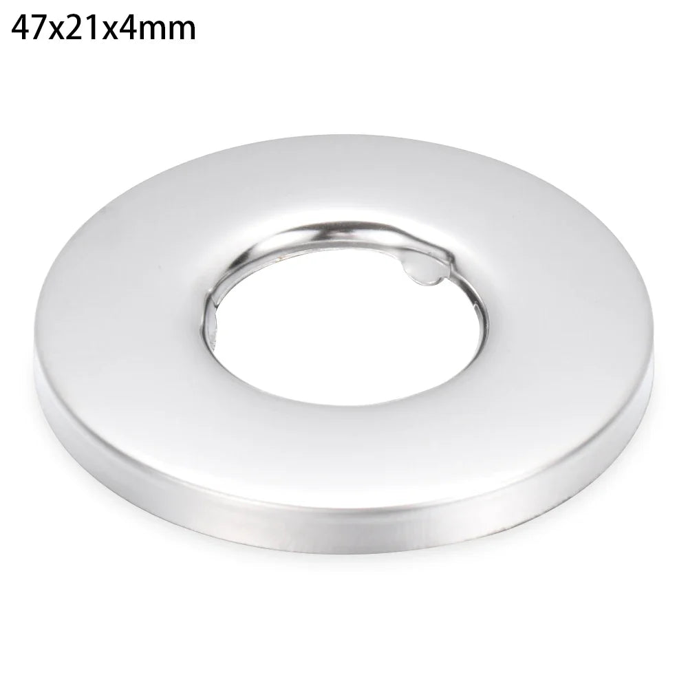 1Pc Stainless Steel Shower Kitchen Faucet Decorative Cover Wall Flange Self-Adhesive Pipe Wall Covers Bathroom Accessories New
