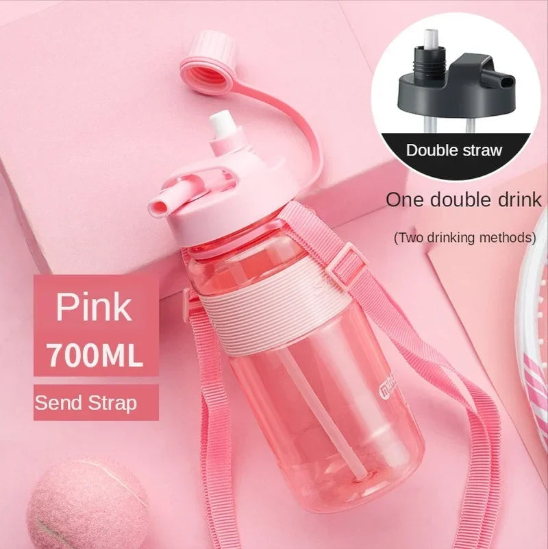 0.7/1/ 2/3L Large Capacity Sports Water Bottle Portable Debris Water Cup With Straw Outdoor Camping Picnic Climbing Water Bottle