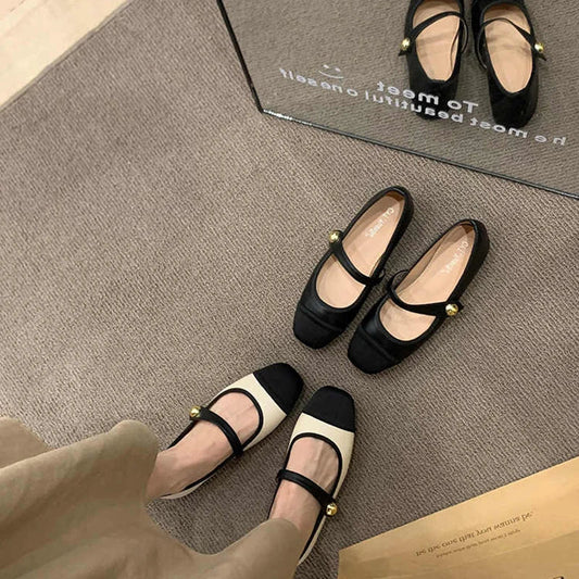 2026 Spring Women Mary Jane Flats Shoes Fashion Shallow Mix Colors Shoes Laides Soft Sole Comfort Street Style Shoes