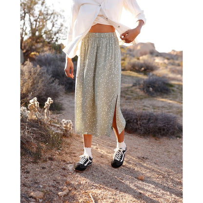 TENTREE - YALETOWN SKIRT | Light Moss/Bloom Floral