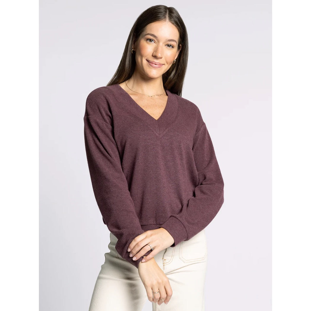 THREAD & SUPPLY - MANAL TOP | WINE HEATHER