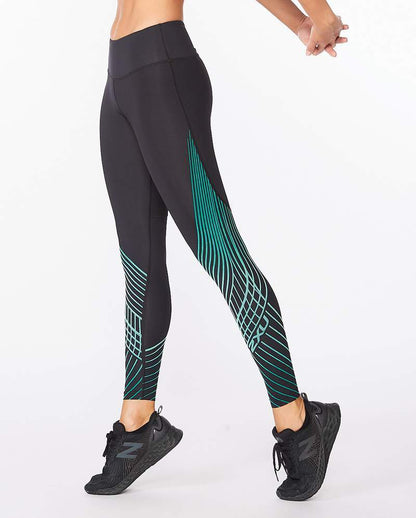 2XU Women's Motion Texture Mid-Rise Compression Tights