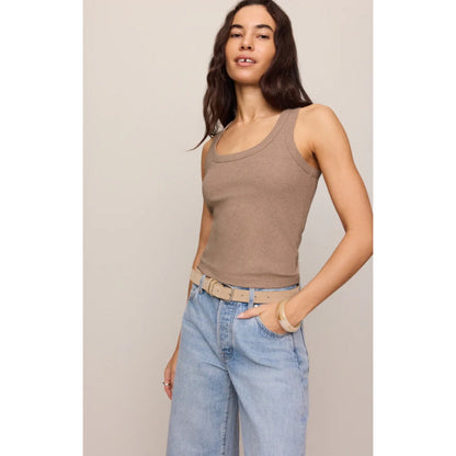 Z SUPPLY - ROWE RIB SCOOP TANK | Heather Ash