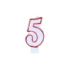 "5" Small Birthday Candle