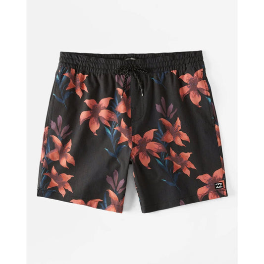 BILLABONG - SUNDAYS LAYBACK 17" BOARDSHORT | BLACK FLORAL