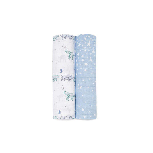 aden + anais Boutique Cotton Muslin Swaddles - 2 Pack - Rising Star
