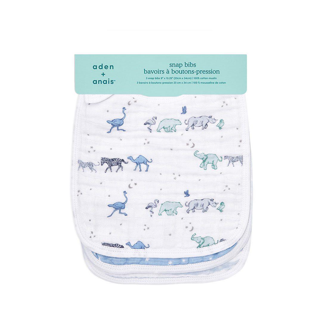 aden + anais Boutique Cotton Snap Bibs - 3 Pack - Rising Star