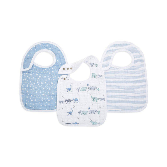 aden + anais Boutique Cotton Snap Bibs - 3 Pack - Rising Star