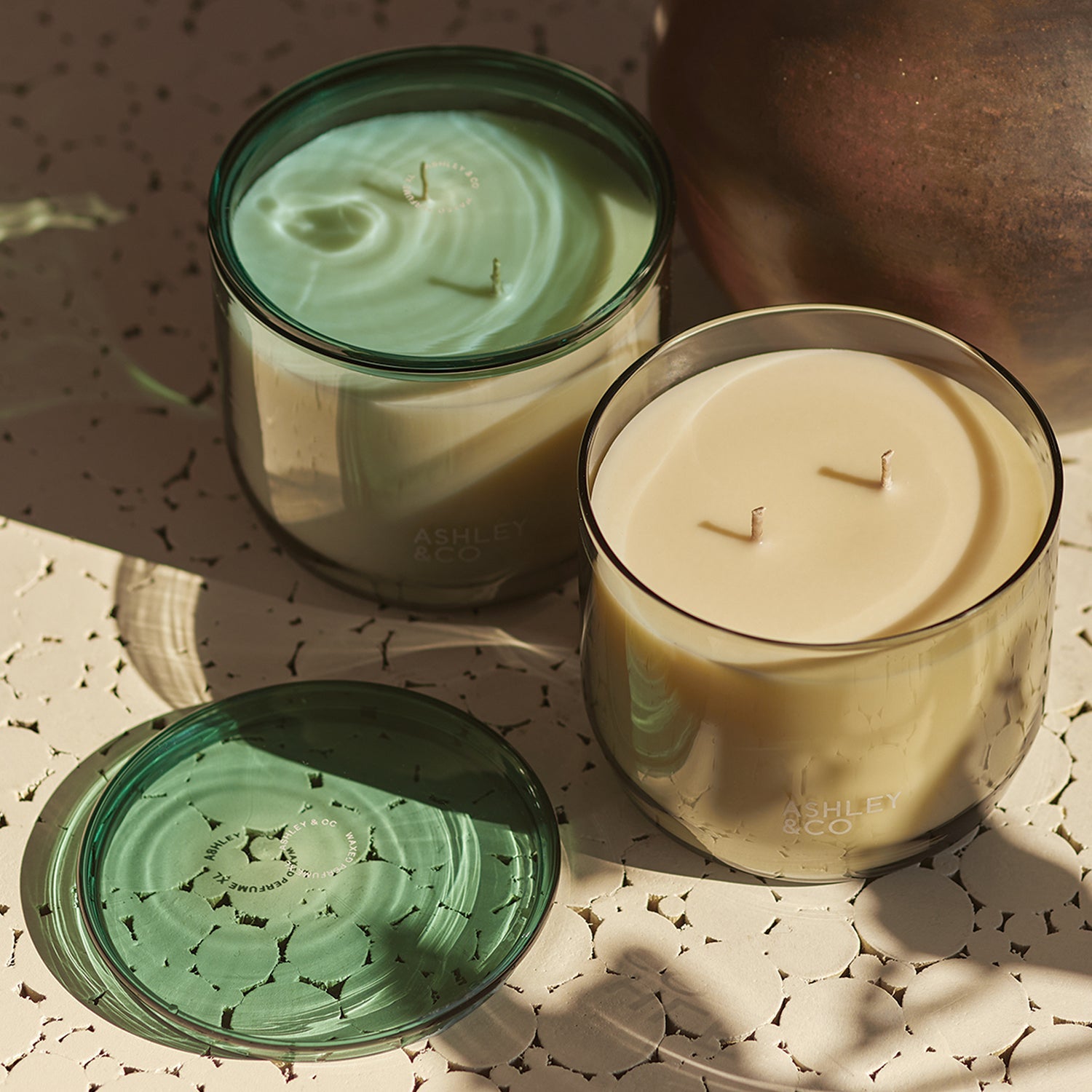 ashley + co | waxed perfume scented XL candle | tui + kahili