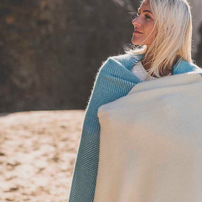 Blue Noon Wool Blanket