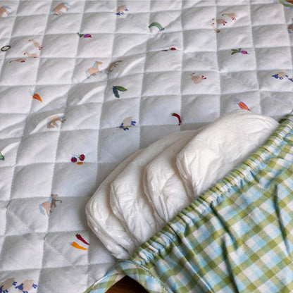 Avery Row Cotton Travel Baby Changing Mat - Greenhouse Gingham